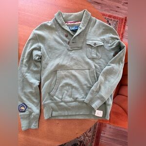 Aqua Green Polo Ralph Lauren Shawl Collar Fleece